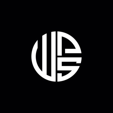 WPS logo WPS simgesi WPS harfli minimalist daire düz modern soyut logo tasarımı