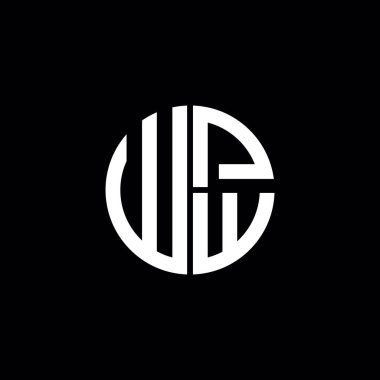 WPW logosu WPW simgesi WPW harfli minimalist daire düz modern logo tasarımı