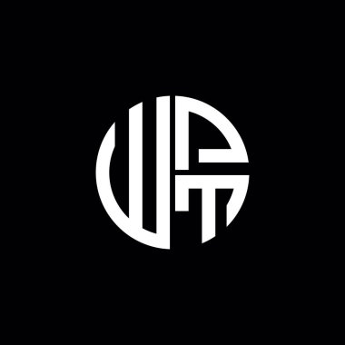 WPT logosu WPT başlığı WPT harfi minimalist daire düz modern logo tasarımı