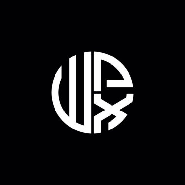 WPX logosu WPX simgesi WPX harfli minimalist daire düz modern soyut logo tasarımı