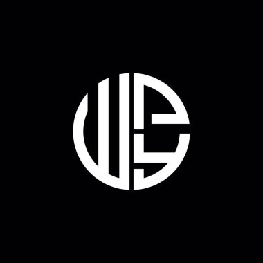 WPY logosu WPY simgesi WPY monogramı WPY harfi minimalist daire düz modern soyut logo tasarımı