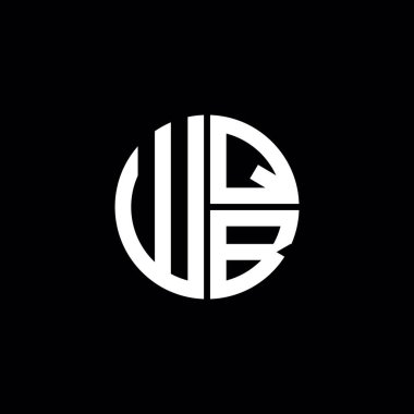 WQB logosu WQB simgesi WQB harfli minimalist daire düz modern soyut logo tasarımı