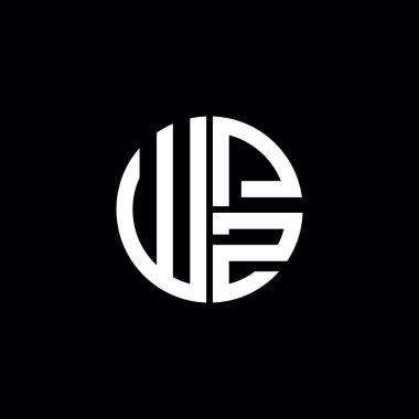 WPZ logosu WPZ simgesi WPZ harfli minimalist daire düz modern logo tasarımı