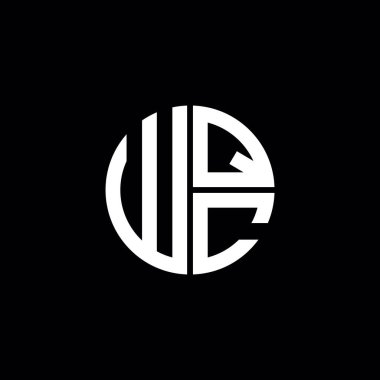 WQC logosu WQC simgesi WQC harfli minimalist daire düz modern soyut logo tasarımı