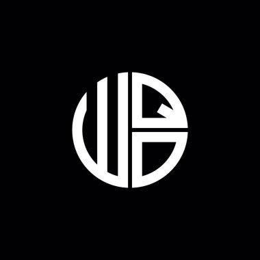 WQO logosu WQO simgesi WQO harfli minimalist daire düz modern soyut logo tasarımı