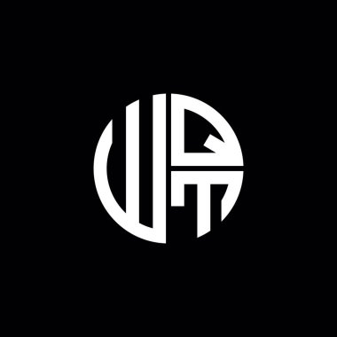 WQT logosu WQT simgesi WQT harfli minimalist daire düz modern soyut logo tasarımı