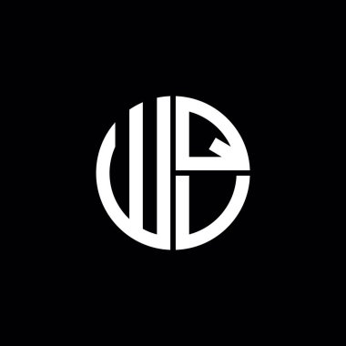 WQV logosu WQV simgesi WQV harfli minimalist daire düz modern soyut logo tasarımı