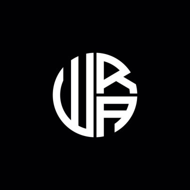 WRA logo WRA simgesi WRA harf minimalist daire düz modern soyut logo tasarımı