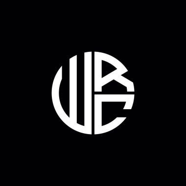WRC logosu WRC simgesi WRC harfli minimalist daire düz modern soyut logo tasarımı