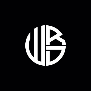 WRD logosu WRD simgesi WRD monogram WRD harf minimalist daire düz modern logo tasarımı