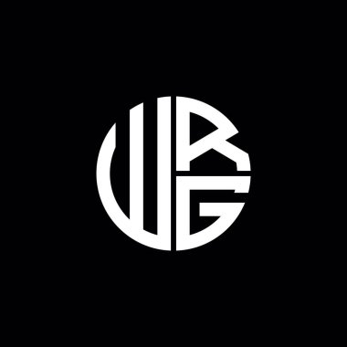 WRG logosu WRG simgesi WRG harfli minimalist daire düz modern soyut logo tasarımı