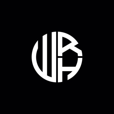 WRH logosu WRH simgesi WRH harfli minimalist daire düz modern soyut logo tasarımı