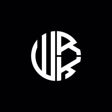 WRK logosu WRK simgesi WRK harfleri WRK harfi minimalist daire düz modern soyut logo tasarımı