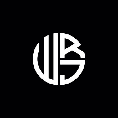 WRJ logosu WRJ simgesi WRJ harfli minimalist daire düz modern logo tasarımı