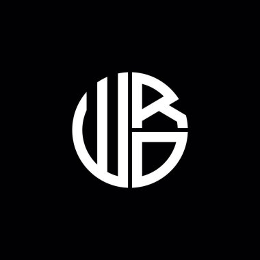 WRO logosu WRO ikonu WRO monogram WRO harfi minimalist daire düz modern soyut logo tasarımı