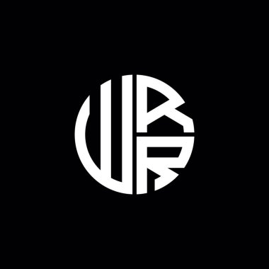 WRR logosu WRR simgesi WRR harfli minimalist daire düz modern soyut logo tasarımı