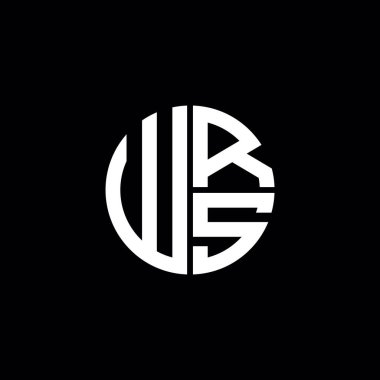 WRS logosu WRS başlığı WRS harfi minimalist daire düz modern soyut logo tasarımı