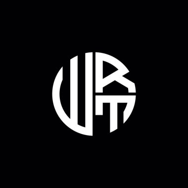 WRT logosu WRT başlığı WRT harfi minimalist daire düz modern logo tasarımı