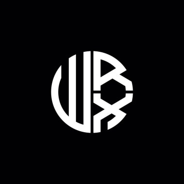 WRX logosu WRX simgesi WRX harfli minimalist daire düz modern soyut logo tasarımı