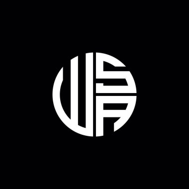 WSA logosu WSA simgesi WSA harfi minimalist daire düz modern soyut logo tasarımı