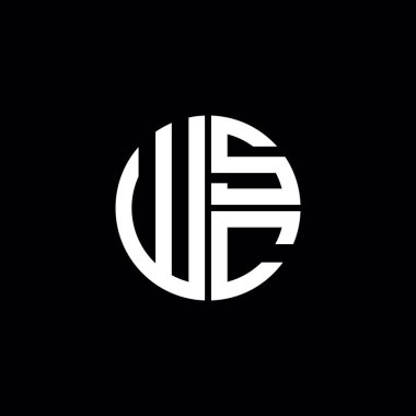 WSC logosu WSC simgesi WSC harfi minimalist daire düz modern soyut logo tasarımı