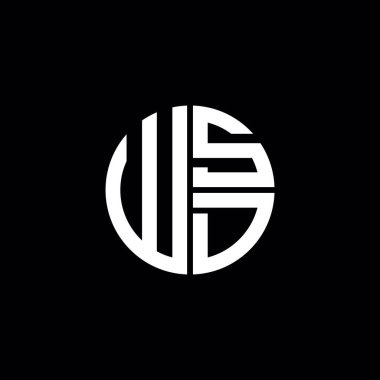 WSD logo WSD simgesi WSD monogram WSD harf minimalist Çember düz benzersiz modern soyut logo tasarımı