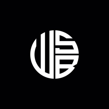 WSB logosu WSB simgesi WSB başlığı WSB harfi minimalist daire düz modern soyut logo tasarımı