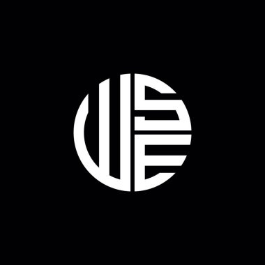 WSE logosu WSE başlığı WSE harfi minimalist daire düz modern soyut logo tasarımı