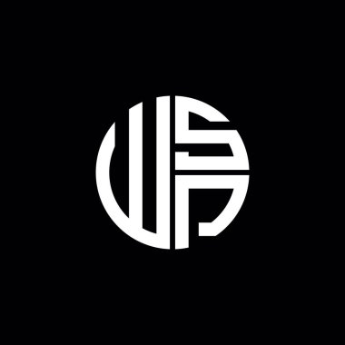 WSP logosu WSP simgesi WSP harfli minimalist daire düz modern soyut logo tasarımı