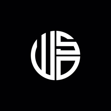 WSO logosu WSO simgesi WSO monogramı WSO harfi minimalist daire düz modern soyut logo tasarımı