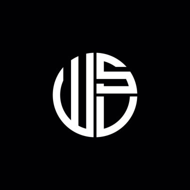 WSV logosu WSV simgesi WSV başlığı WSV harfi minimalist daire düz modern soyut logo tasarımı