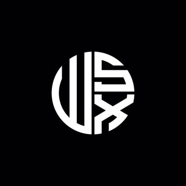 WSX logosu WSX simgesi WSX harfli minimalist daire düz modern soyut logo tasarımı