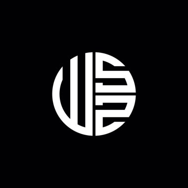 WSZ logosu WSZ simgesi WSZ harfli minimalist daire düz modern logo tasarımı