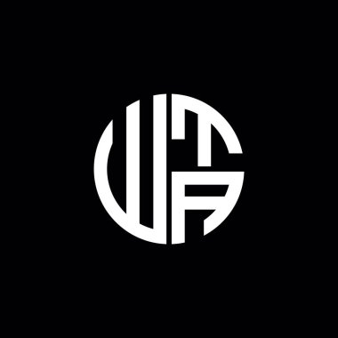 WTA logosu WTA simgesi WTA harfleri minimalist daire düz modern soyut logo tasarımı