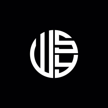 WSY logosu WSY simgesi WSY monogram WSY harf minimalist daire düz modern soyut logo tasarımı