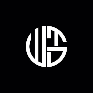 WTD logosu WTD simgesi WTD monogram WTD harf minimalist daire düz modern logo tasarımı