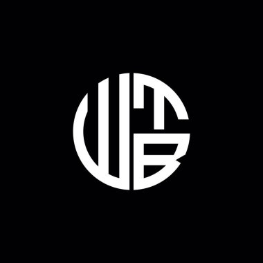 WTB logosu WTB simgesi WTB monogram WTB harfi minimalist daire düz modern soyut logo tasarımı