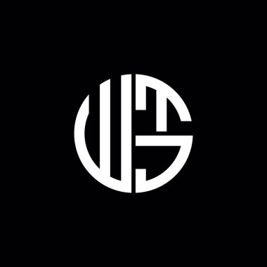 WTJ logosu WTJ simgesi WTJ monogram WTJ harfi minimalist daire düz modern logo tasarımı