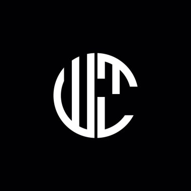 WTL logosu WTL ikonu WTL monogram WTL harf minimalist daire düz modern logo tasarımı