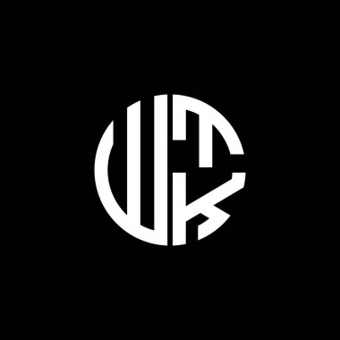 WTK logosu WTK başlığı WTK harfleri minimalist daire düz modern soyut logo tasarımı