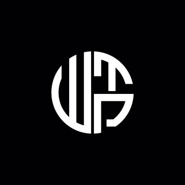 WTP logosu WTP simgesi WTP monogram WTP harfi minimalist daire düz modern soyut logo tasarımı