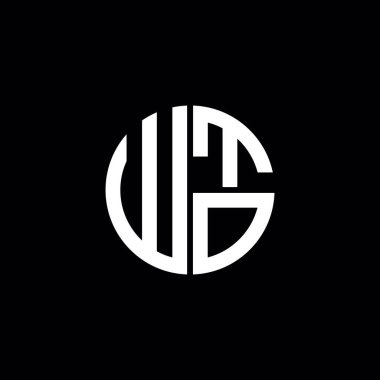 WTO logosu WTO simgesi WTO monogramı WTO harfi minimalist daire düz modern soyut logo tasarımı