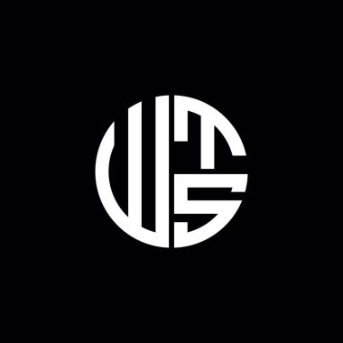 WTS logo WTS simgesi WTS monogram WTS harf minimalist daire düz modern soyut logo tasarımı
