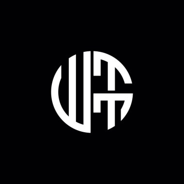 WTT logosu WTT simgesi WTT başlığı WTT harfi minimalist daire düz modern soyut logo tasarımı