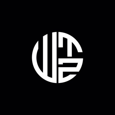 WTZ logosu WTZ simgesi WTZ harfli minimalist daire düz modern logo tasarımı