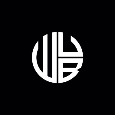 WUB logosu WUB simgesi WUB monogram WUB harfi minimalist daire düz modern soyut logo tasarımı