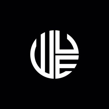 WUE logosu WUE simgesi WUE harfli minimalist daire düz modern soyut logo tasarımı