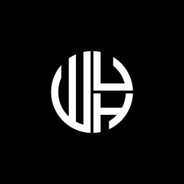 WUH logo WUH simgesi WUH harfli minimalist daire düz modern soyut logo tasarımı