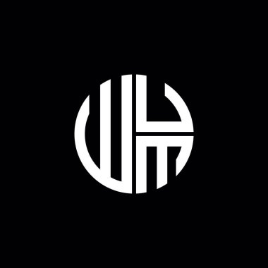 WUM logosu WUM simgesi WUM harfli minimalist daire düz modern soyut logo tasarımı