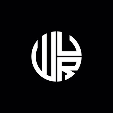 WUR logosu WUR monogramı WUR harfi minimalist daire düz modern soyut logo tasarımı